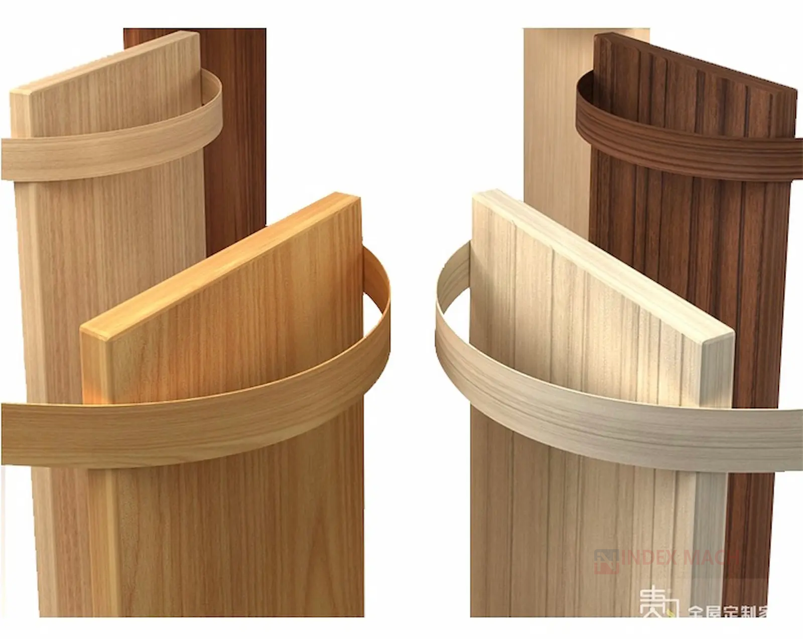 IMEB-A-T7 edge banding sample on a furniture panel