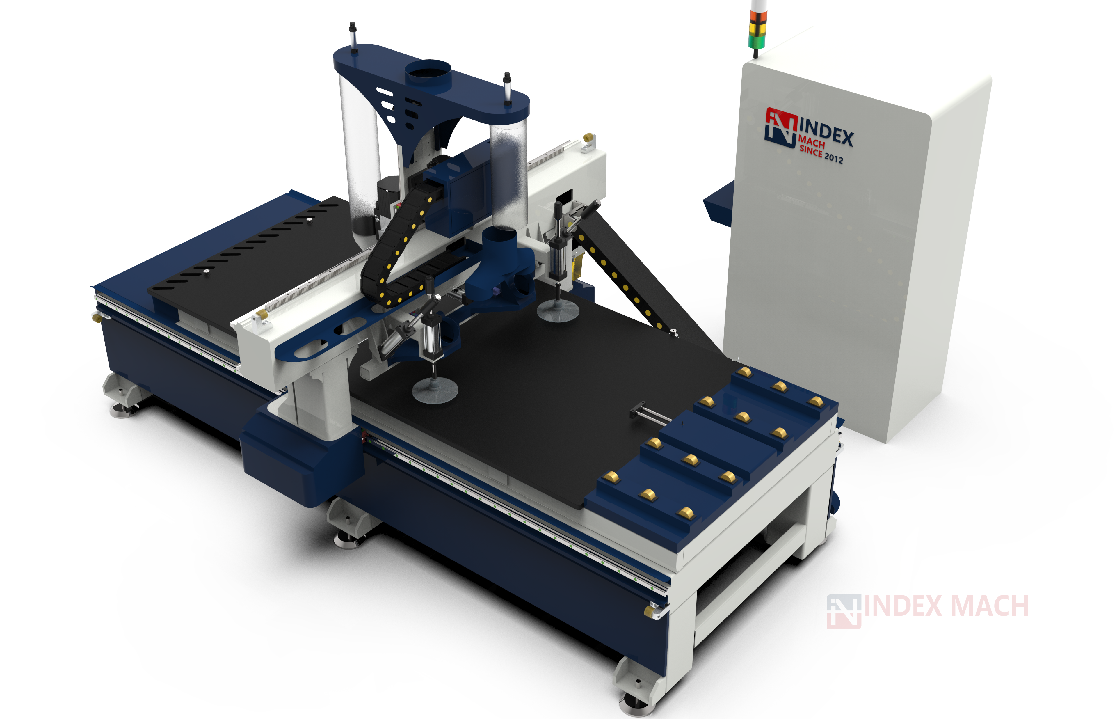 IMCR-CB1325 4x8 ft Cabinet Nesting CNC Router (1300x2500mm) - Rear Right Isometric View