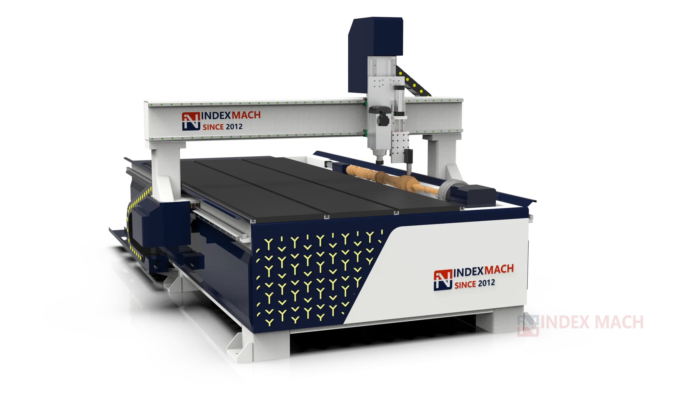 CNC Router-Lathe Combo IMCR-WL1325 — left side view, alternate angle