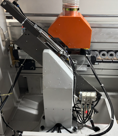 Automatic Edge Banding Machine IMEB-A-T7 — End Trim station close-up