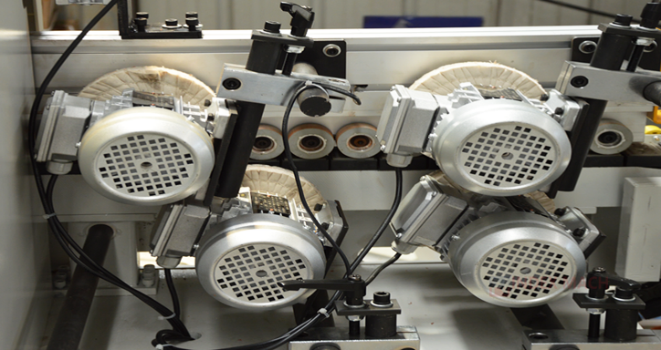 Automatic Edge Banding Machine IMEB-A-T7 — Cloth Buff station close-up