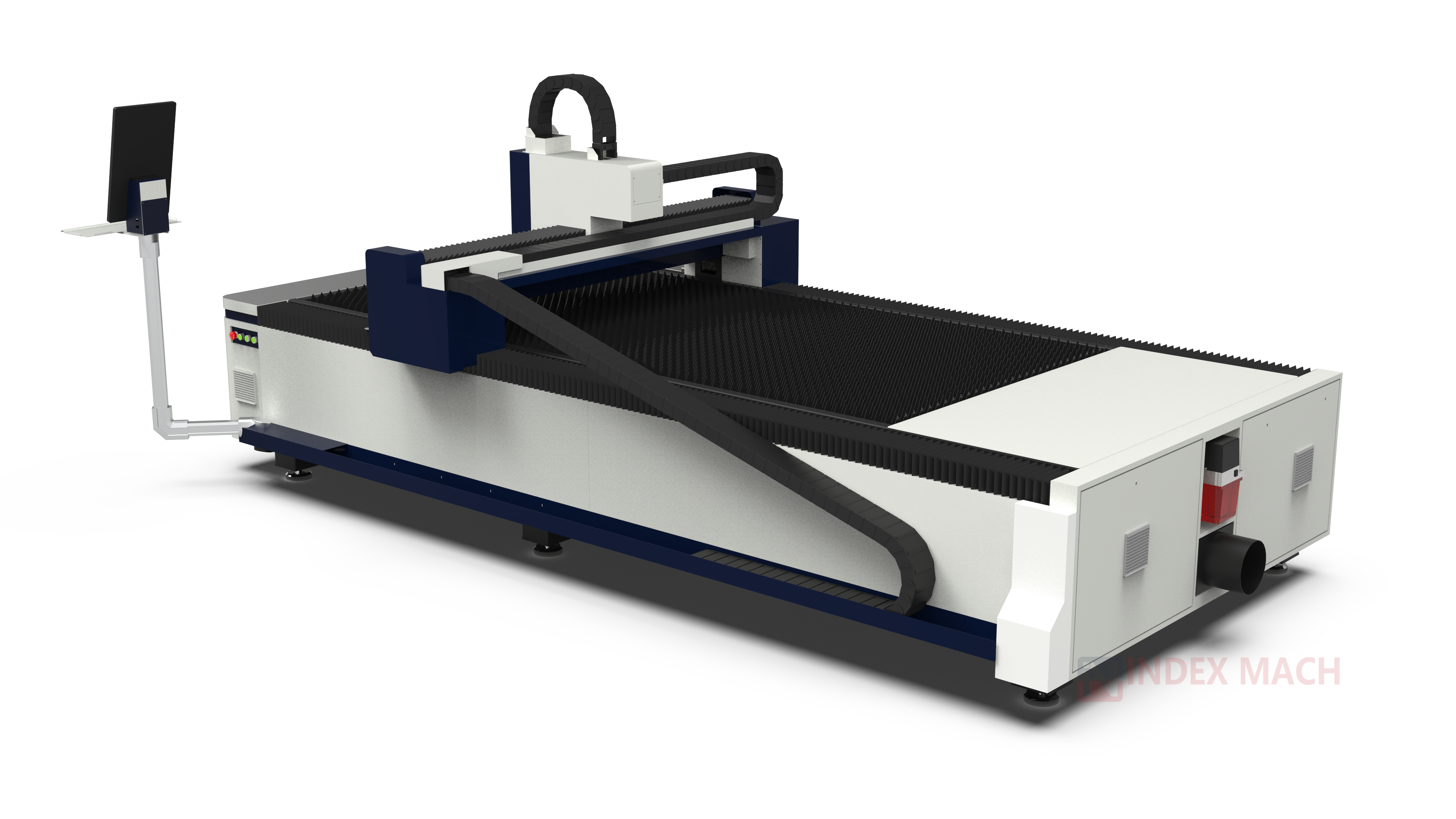 Sheet Metal Fiber Laser Cutting Machine — rear view