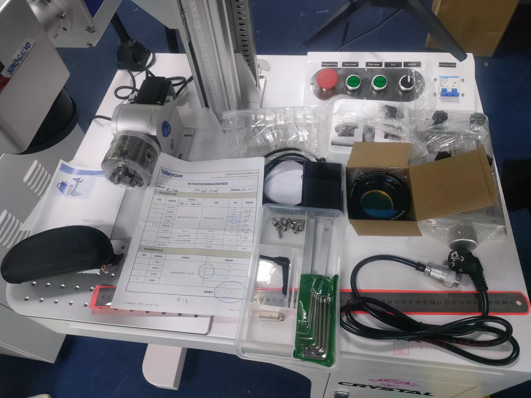 Metal Laser Marking Machine — accessories shipped with the machine